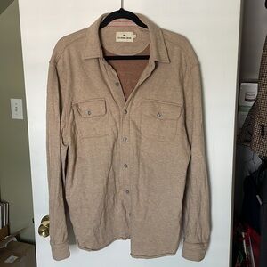 The Normal Brand Texture Knit Shirt Tan men’s XL long sleeve button down shirt
